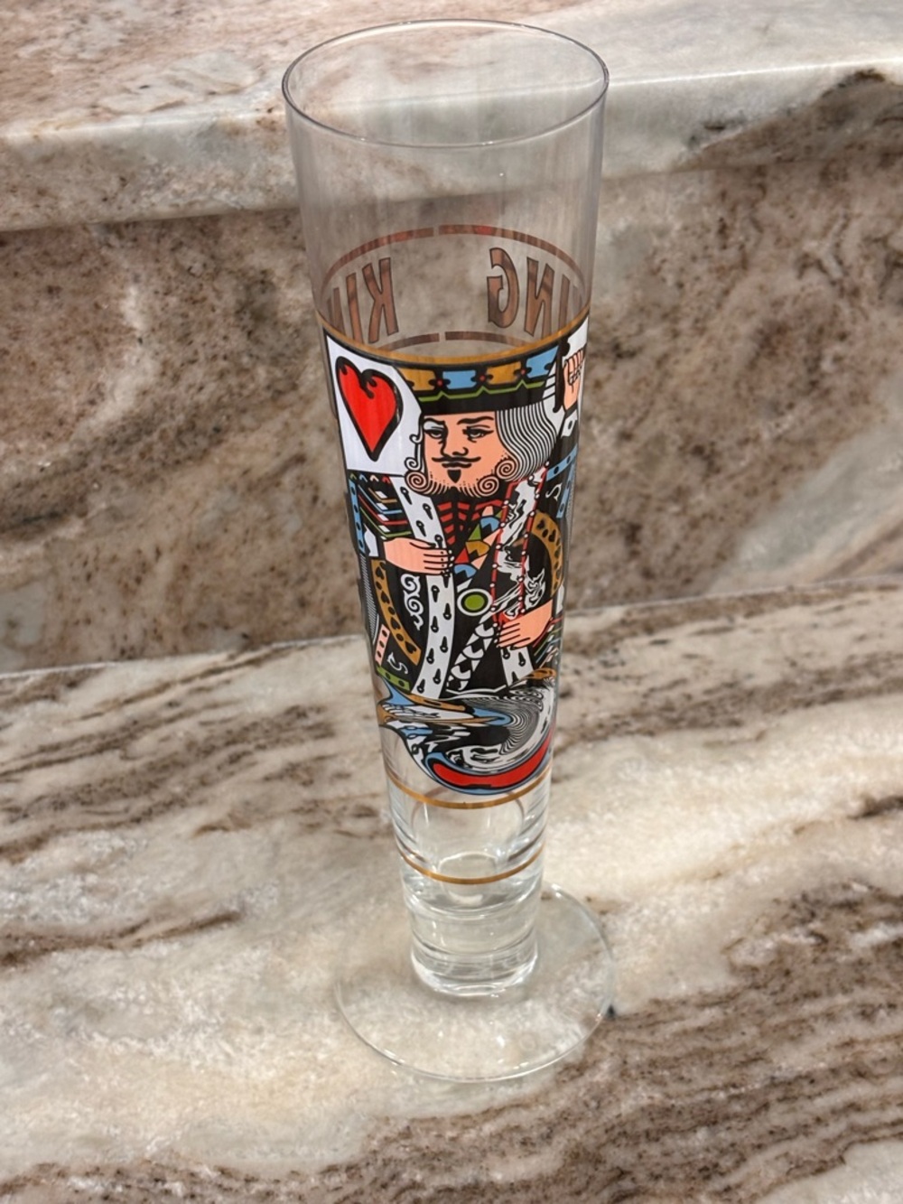 RITZENHOFF KLAUS MEINHARDT 9.75" Pilsner Glass Art LAURENCE GARTEL King Germany
